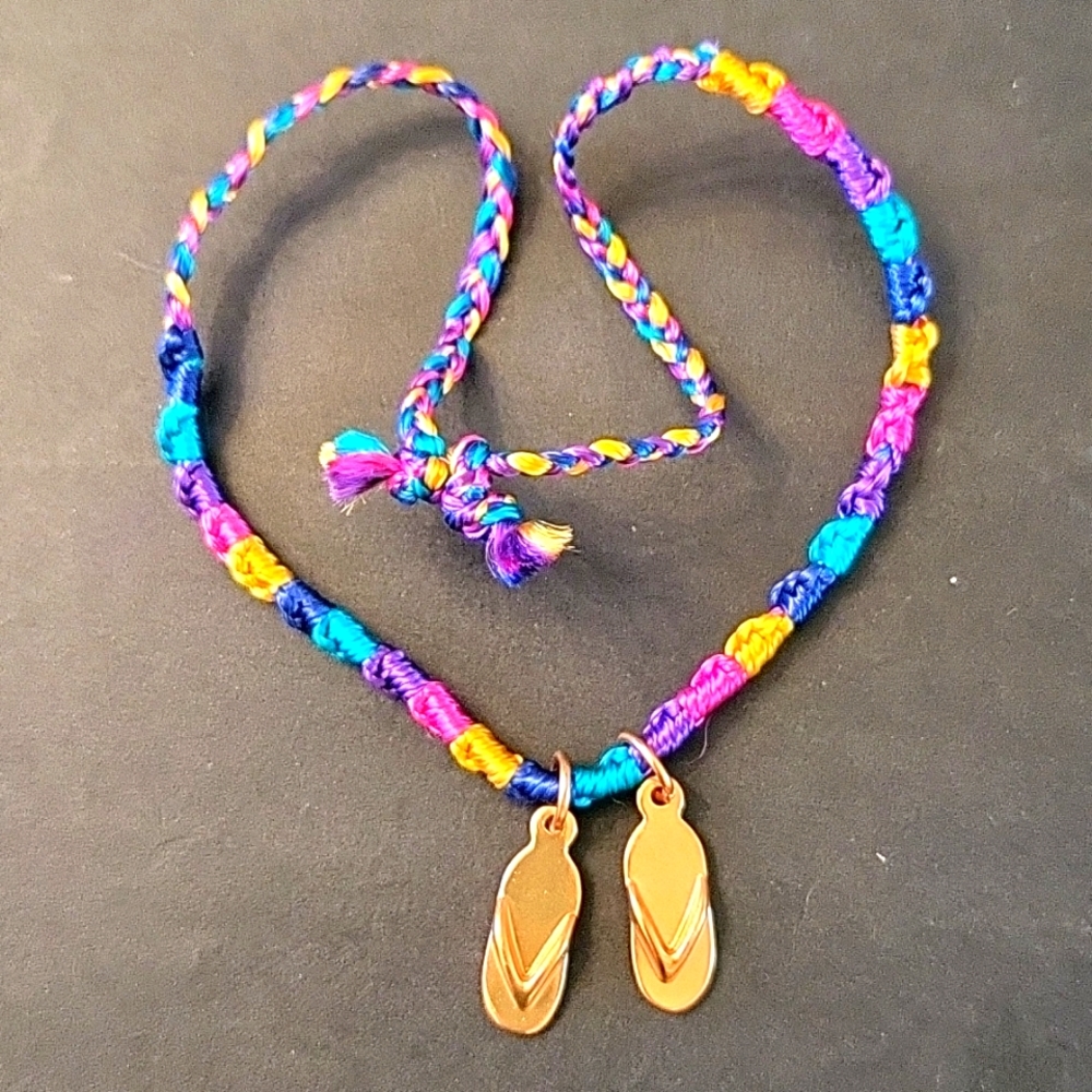 NEW Jennifer Lopez J-Lo Multi-color Woven Bracelet/Anklet! NWOT